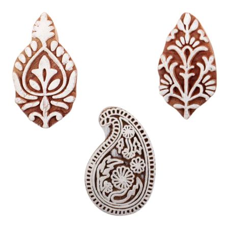 Set of 3 Piece New Mix Wooden Printing Block